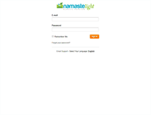 Tablet Screenshot of clients.namastelight.com
